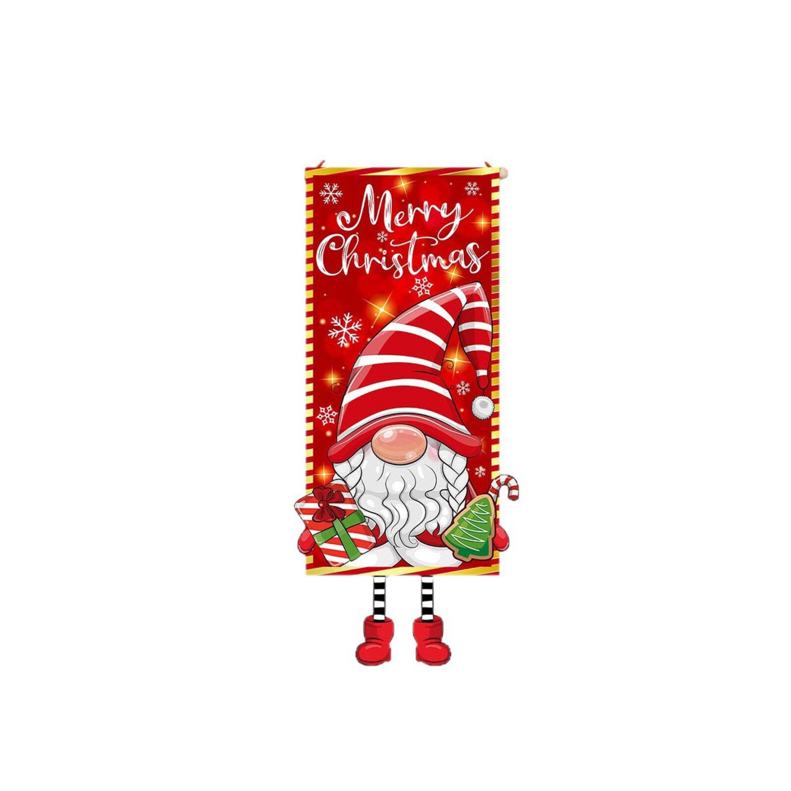 

Рождественский Флаг-Занавес на Дверь Уличный Подарок Фон Украшение One Size