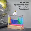 Periodic Table Desktop Decoration Colored Letters Acrylic Periodic Table of Chemistry Elements Display with Wood Stand and Light