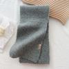 Premium sense versatile small scarf soft waxy milk tea color knitted wool scarf autumn and winter versatile Korean version to keep warm