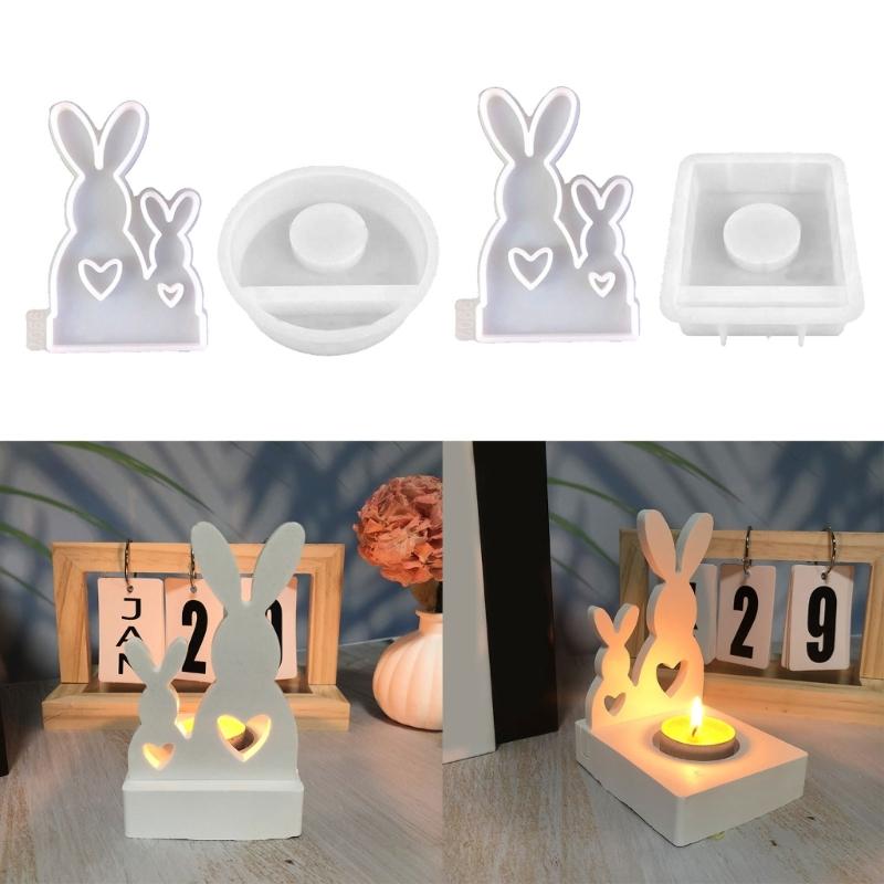 Easter Theme Candle Holder Molds with Base for Making Candle Holder Tealight Holder Decorations