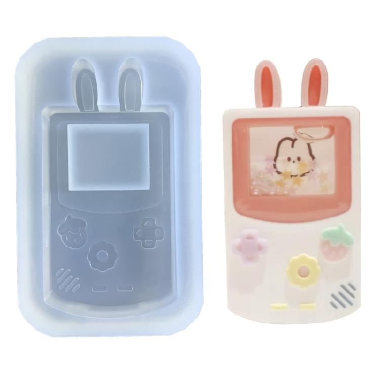 Crystal Quicksand Ornaments Silicone Mold Resin Casting Rabbit Shaking Cup Mould 1
