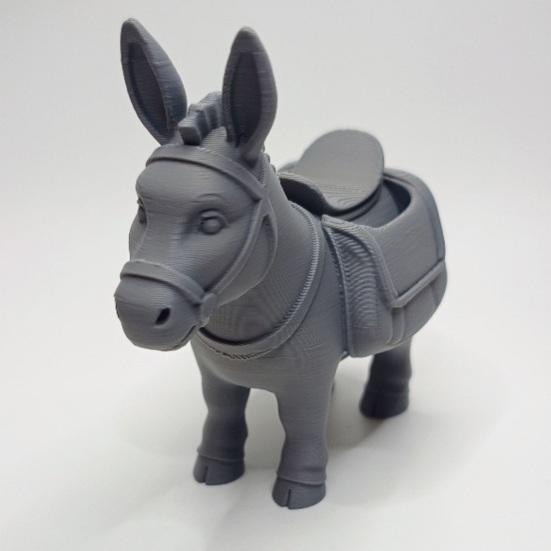 Yousheng Donkey Ornament, Planter And Desktop Storage Design, 3D Printed Matte Texture Statue, for Small Items Garden Accessories
