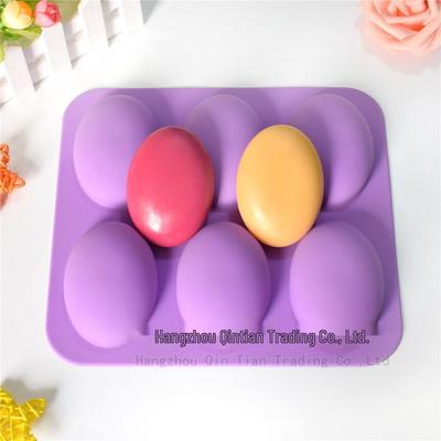 Silicone Oval Goose Egg Soap Mold, 6-Cavity, Approx. 100g