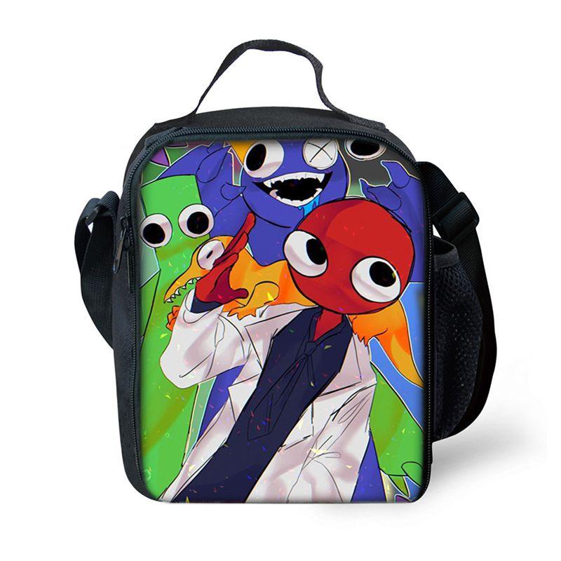 Roblox Rainbow Friends Isolierte Lunchtasche für Kinder Wasserdicht und mit großer Kapazität