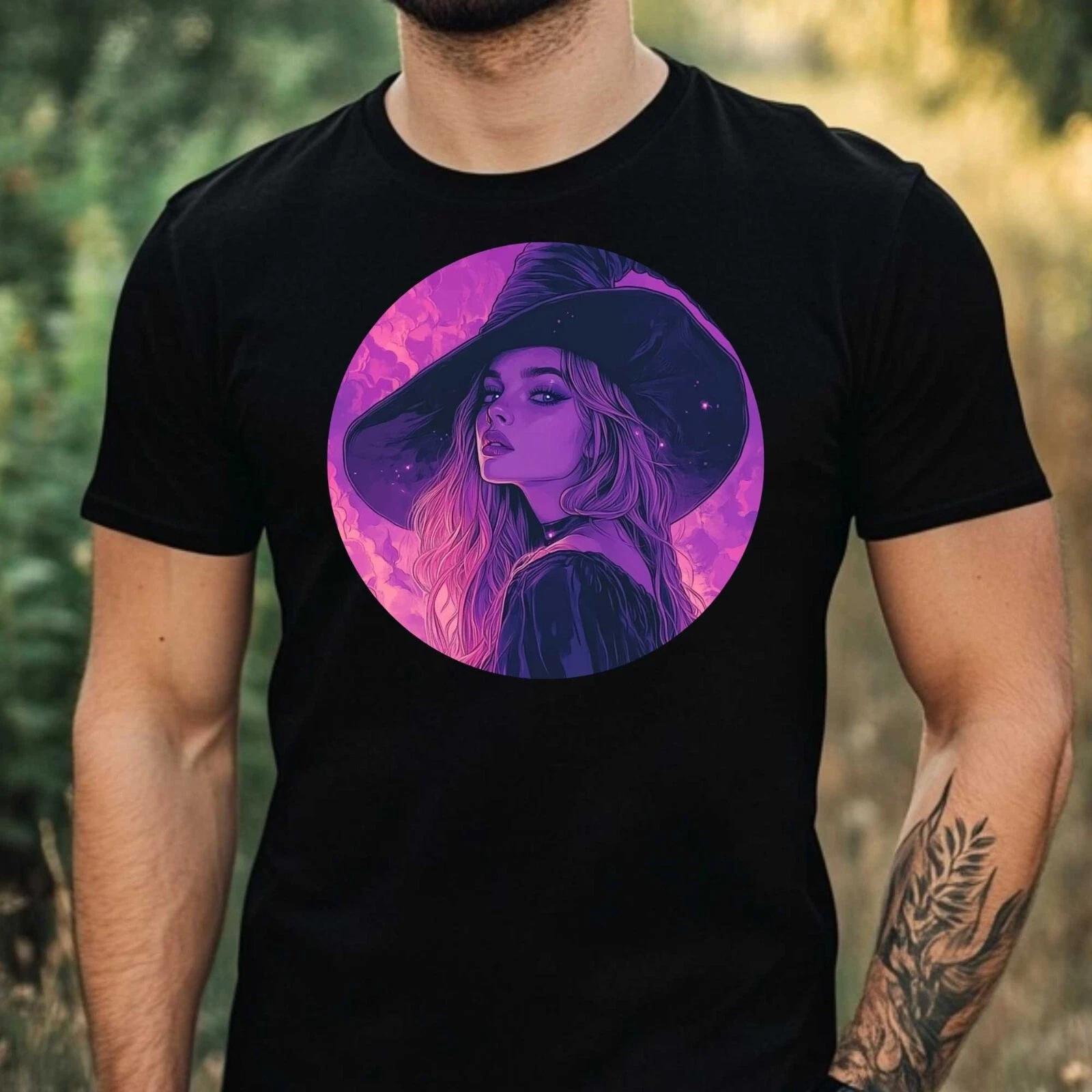 T-Shirt Herren Hexe Vaporwave Motiv Baumwolle Größe XS bis 5XL XS