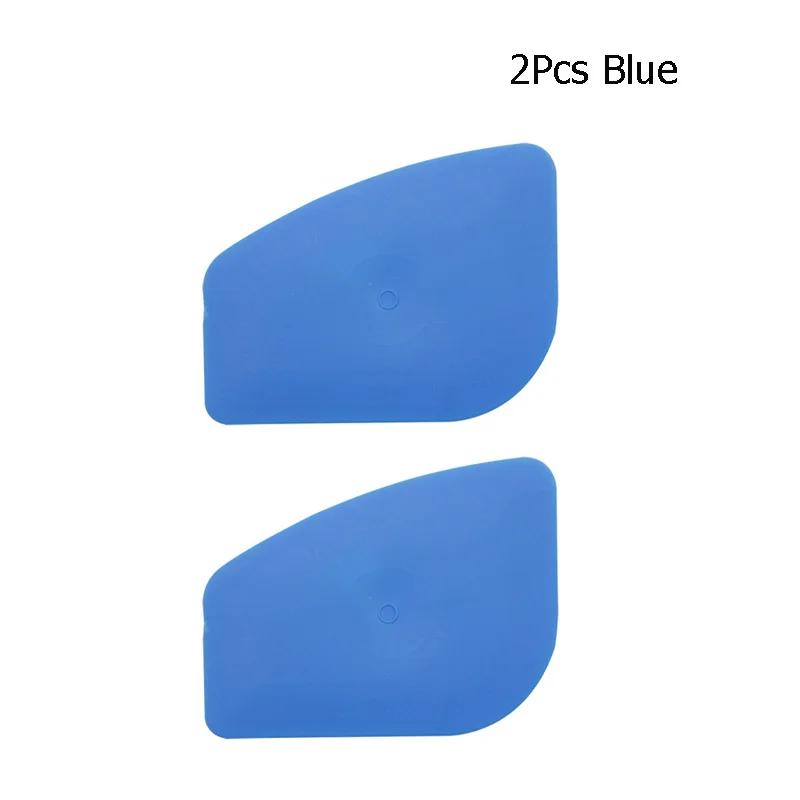 2Pcs Vinyl Label Scraping Tool Soft Blue Squeegee Pink Hard Corner Trimming Scraper Car Stickers Remover Window Tint Tool