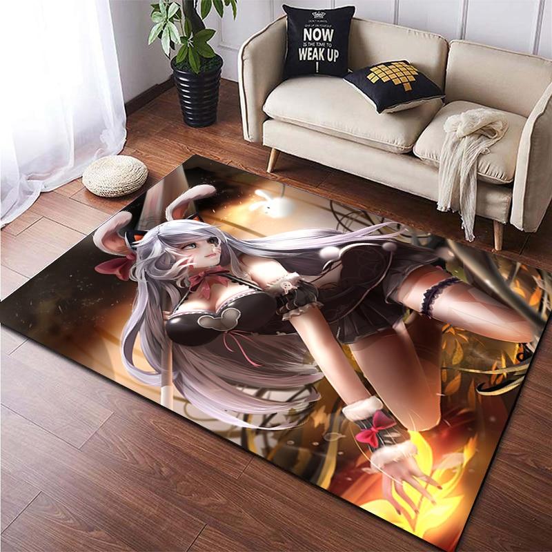 Sexy Anime Girl Carpet Party Bikini Beach Mat Decor Floor Mat Anime Rug Door Mat Game Room Yoga Mat Picnic Yoga Play Mat