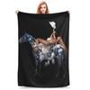 Flannel Throw Blanket Singer Beyonce Renaissance Tour Warm Plush Blankets Soft Bedspread for Bed Living Room Home Picnic Couch
