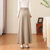 TERRE BLEUE Women's A-Line Pleated Long Skirt