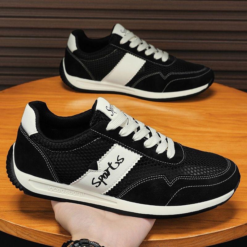 

Men s shoes retro new spring men s trendy shoes breathable versatile lightweight shoes men 44 чёрный