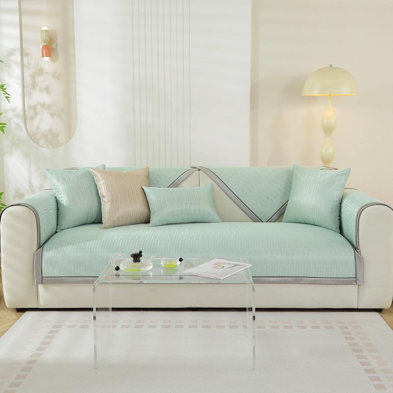 Ice Silk Sofa Cushion, Cool And Non-Slip In Summer, Advanced Seat Cushion  New Mat Cushion, Backrest Towel