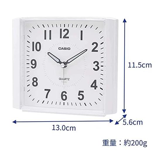 CASIO Alarm Clock Table Clock White Analog Snooze Light Simple TQ-482-7JF