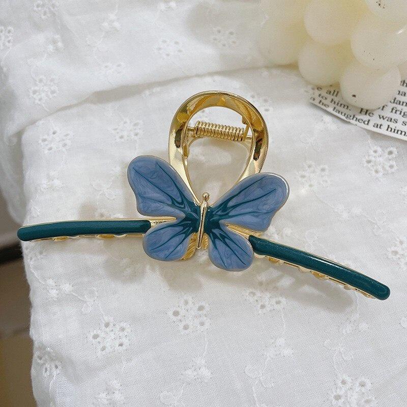 Elegant Fashionable Butterfly Rose Tulip Metal Clip Women Gentle Sexy Hair Clips Versatile Girls High-end Exquisite Shark Clips