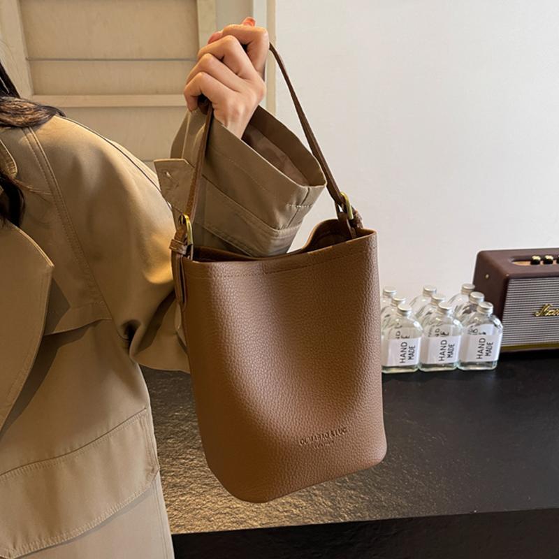 Módní taška Bucket Bag Dámská Nový podzim Zima Velkokapacitní měkká kůže Univerzální Tašky přes rameno Neformální Taška na dojíždění