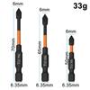3-teilig Orange S2 Schlagfest Stark Magnetisch Rutschfest 50-70mm Elektro-Handbohrer Kreuzschlitzschraubendreherbit Elektrowerkzeug Zubehörset