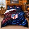 Atletico Madrid Desenli 3 Parça Nevresim Takımı Yatak Çarşafı Yastık Kılıfı Yatak Odası Dekorasyonu İçin