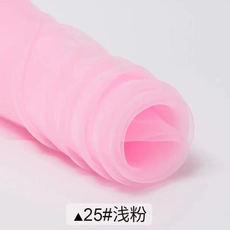 150x100/500cm Soft Transparent Organza Fabric For Wedding Decoration, Background Cloth, Handmade DIY Decorative Fabric TJ0031
