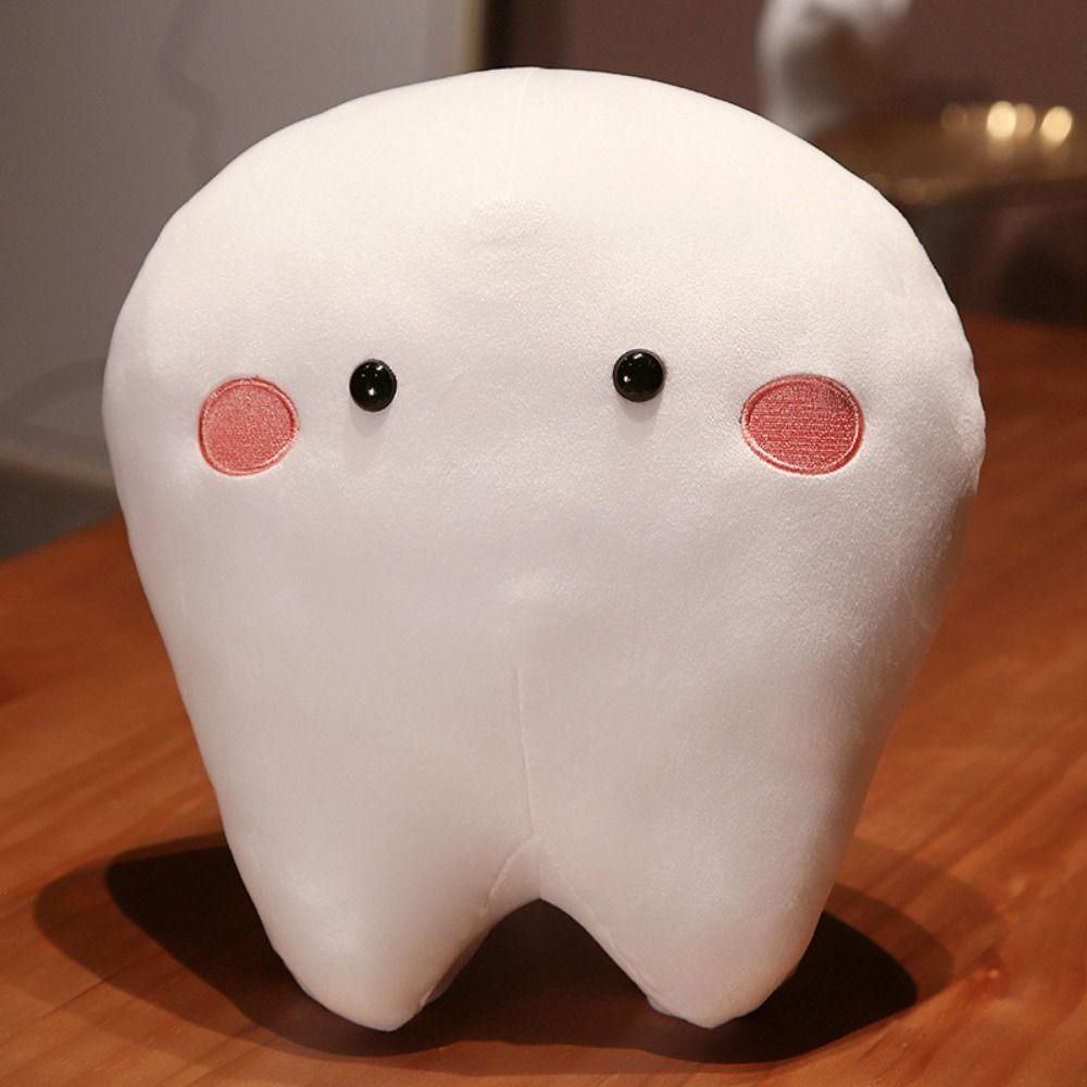 Creative Cushion Teeth Stuffed Pillow Cartoon Design Oral Teeth Throw Pillow  Kids Gift