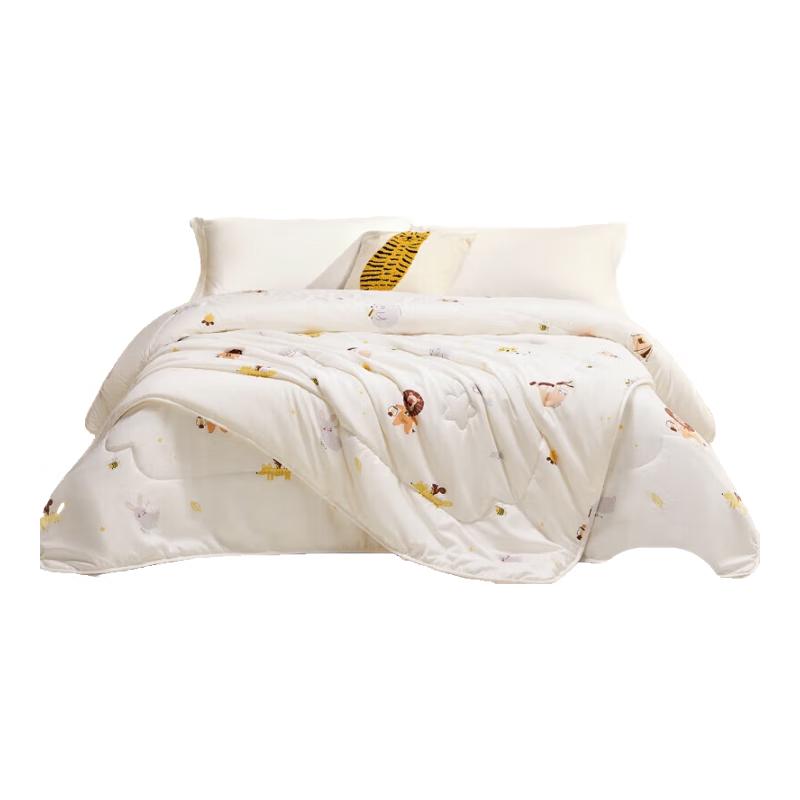 Детское двухстороннее всесезонное одеяло Luolai из 100% шелка 150x215cm (fits 1.2m bed)