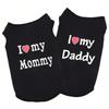 Dog Vest I Love My Mommy Daddy Puppy T-Shirt Summer Sleeveless Pet Clothing for Small Medium Dogs Cats Apparel
