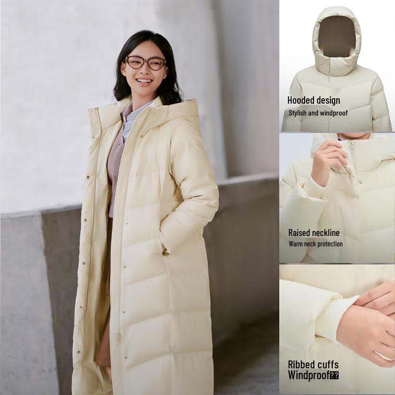 Bosideng B250245526 Hooded Long Down Jacket