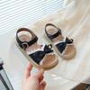 Dívčí sandály Sladká mašle Batole Děti Princezna Plážové boty Měkká podrážka 2025 Léto Nové Dětské ležérní boty Prodyšné Protiskluzové