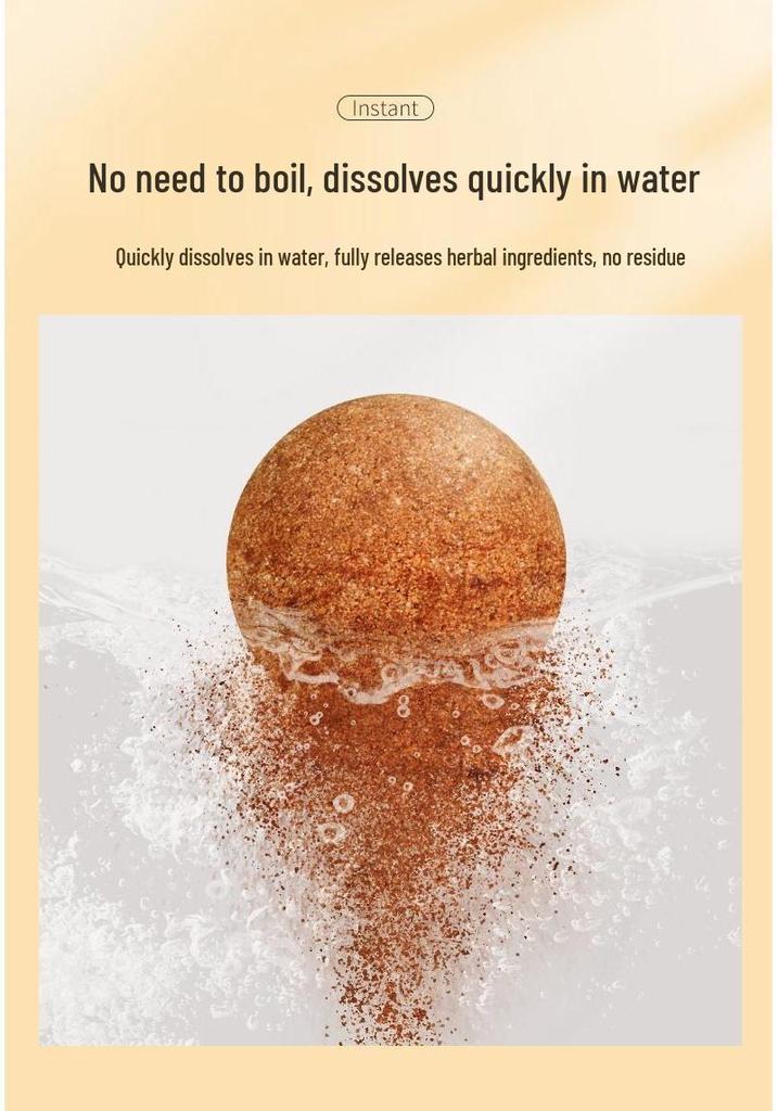 Mugwort & Safflower Herbal Foot Soak Balls - Softening, Warming Essence for Relaxing Foot Care