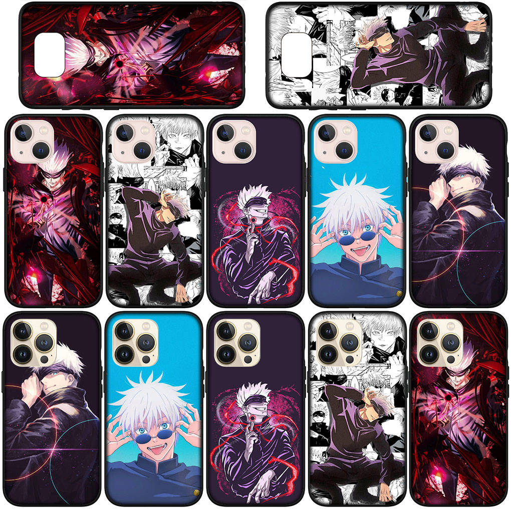 Handyhülle für Samsung Galaxy S25 S24 S23 iPhone 16 15 Xiaomi Redmi Note 14 13 12 16E X 11 Pro OPPO Moto Huawei Anime Gojo Satoru Jujutsu Kaisen Cover