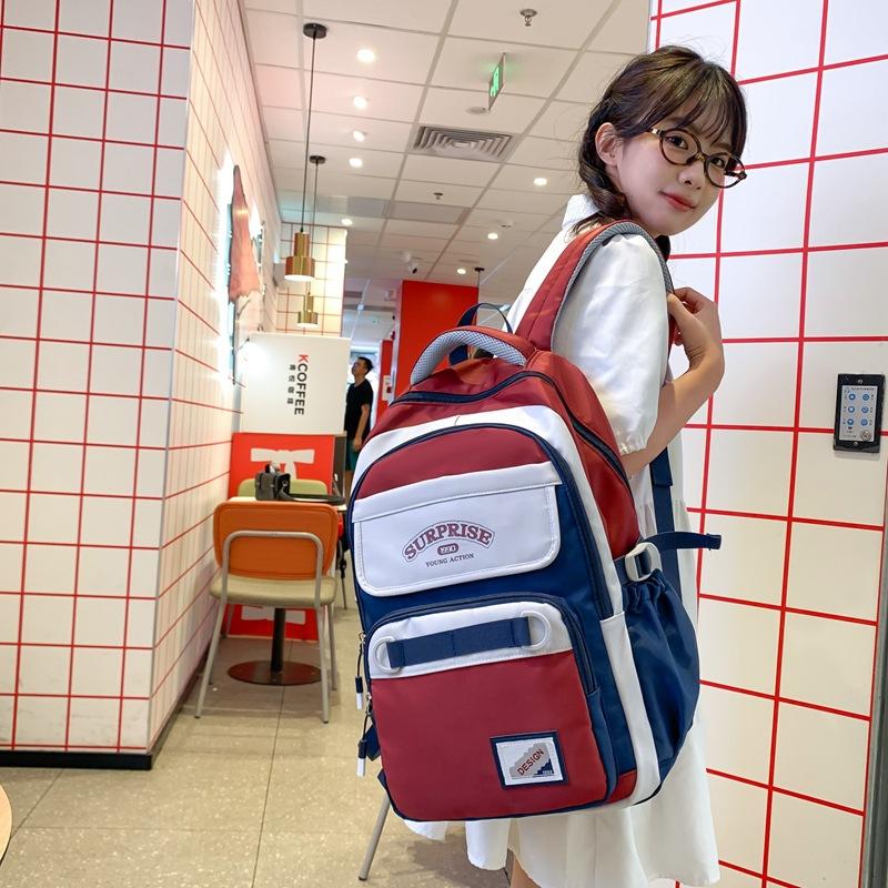 

Large Capacity Backpack New Style College Style Junior High School High School College School Bag Leisure Travel Commuter Backpack