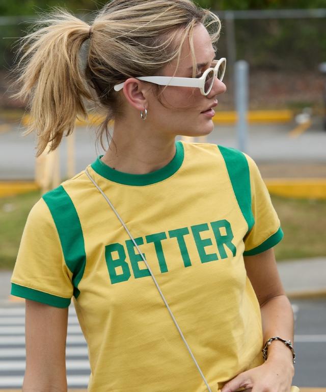 Mood Bearer Better Linger Crop T Shirts Yellow Free