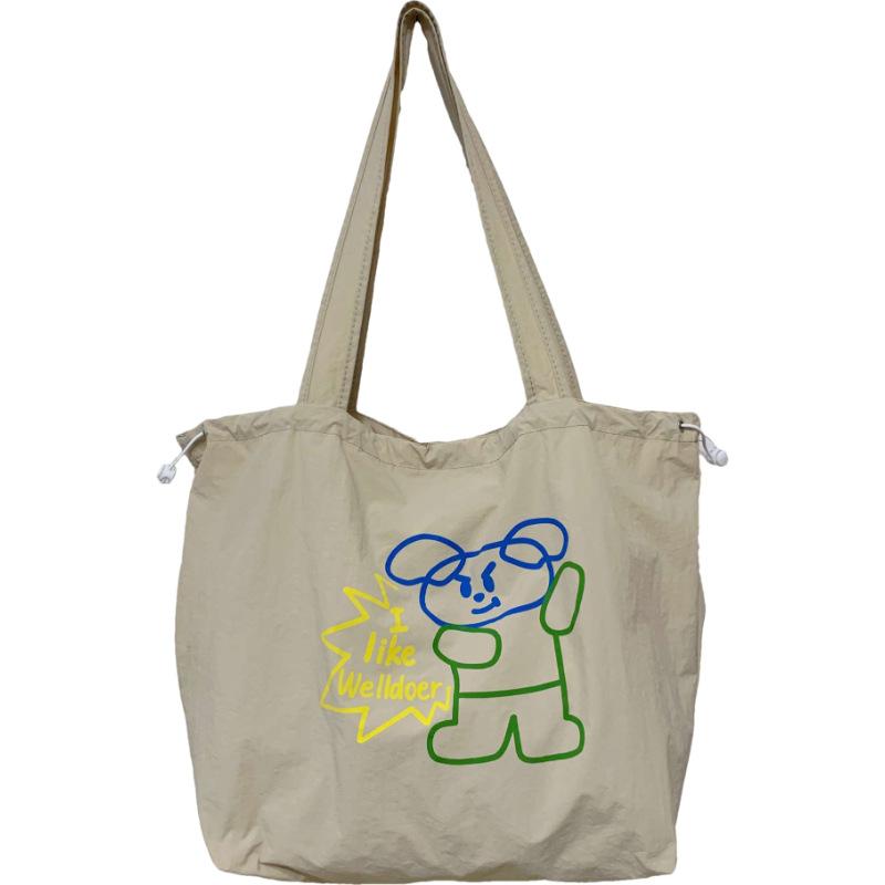 Lazy Style Printed Shoulder Bag, Korean Style Candy Colored Large Capacity Tote Bag, Women's Canvas Bag, Cloth Bag, Handbag