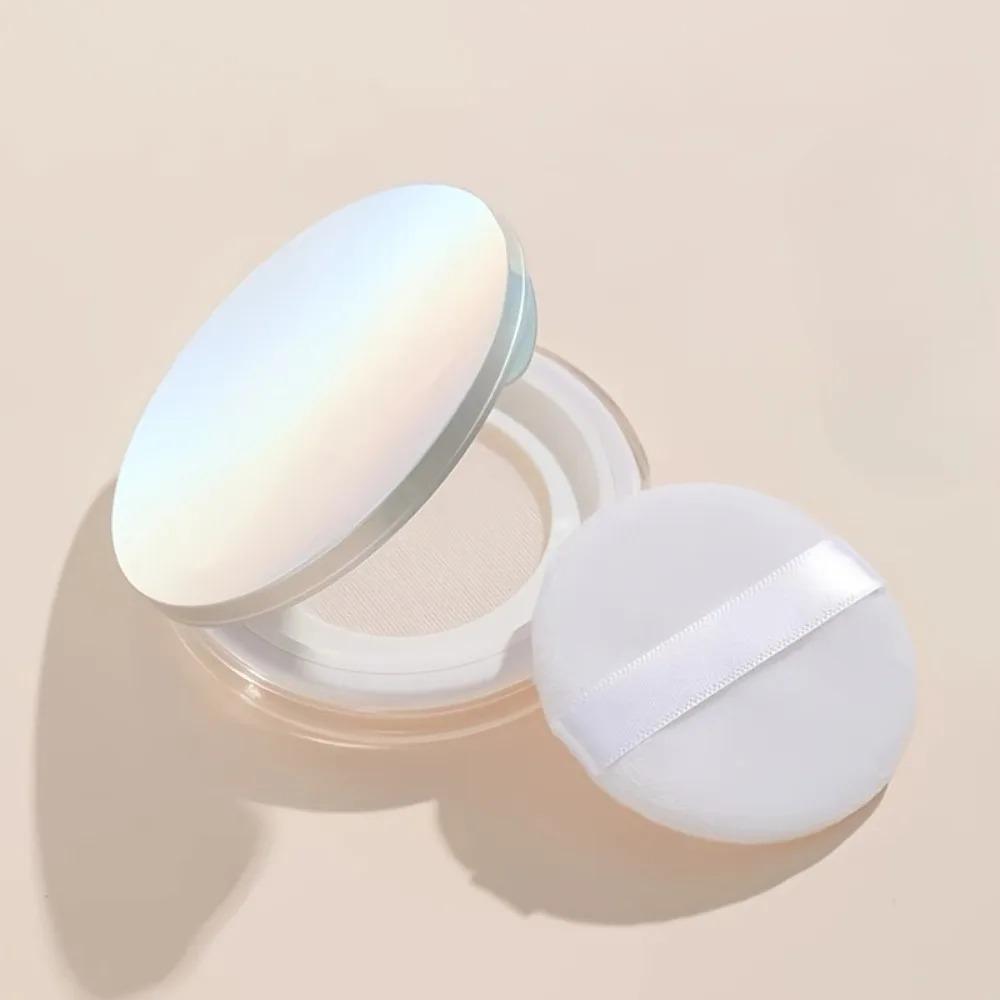 Ultra Thin Leak Proof Loose Powder Case with Elastic Net Travel Portable Makeup Container for Daily Touch Up