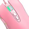 Wired Mouse Pink Ergonomic Design RGB Backlit Motion Detection 5.9ft Cable Gaming Mouse for Gaming Office Study