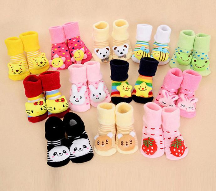 Lindo Calcetines Unisex Bebé Niños Antideslizante Zapatos Deslizador Meses 012