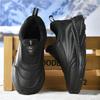 Winter Large Size Velvet Thickened Casual Walking Shoes Leather Surface Medium and Old Warm Foot Cotton Shoes
