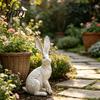 Courtyard Garden Ornament Bunny Decor Yard Rabbit Statue Outdoor Decorations Easter Resin