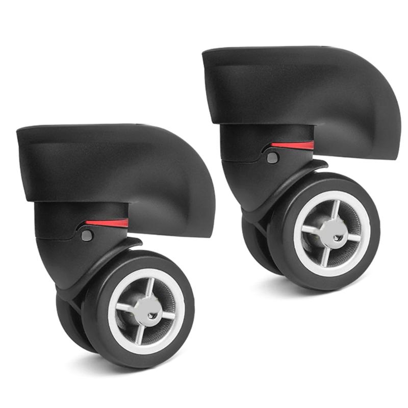2 st Reservhjul för Resväska Kraftigt Rullhjul för Bagagebox Resväska 360 graders Svängbart Kit SilentWheel