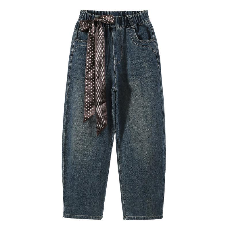 Girls' Wide Leg Scimitar Pants - Spring/Fall Korean Style Cool Trend