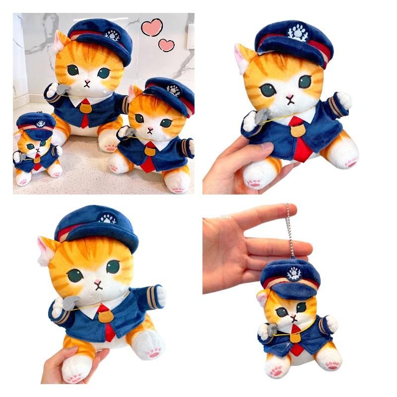 Cute Japanese Style Cat Conductor Plush Toy For Sleeping, Hugging, Decoration And Gifts 13in, 8in, Pendant