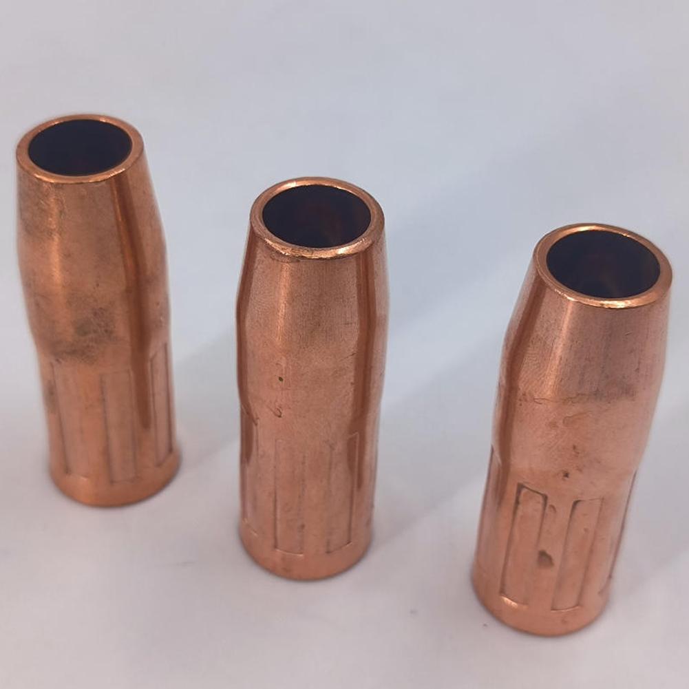Copper MIG MAG Welding Nozzles 21-50 Model 1/2 Inch Diameter Compatible for Lincoln 100L and #1 Gas Shielding 3-Pack