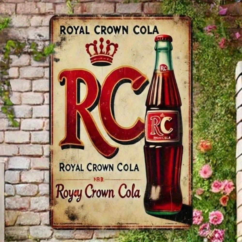 Metal Wall Art Vintage Royal Crown Cola Retro Sign for Bar Cafe Home 8x12 Inch