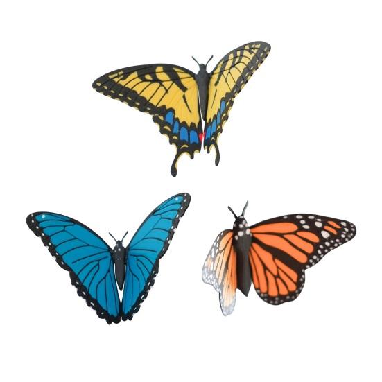 1/3/6Pcs 3D Butterfly Refrigerator Magnet DIY Home Office Kitchen Locker Fridge Realistic
