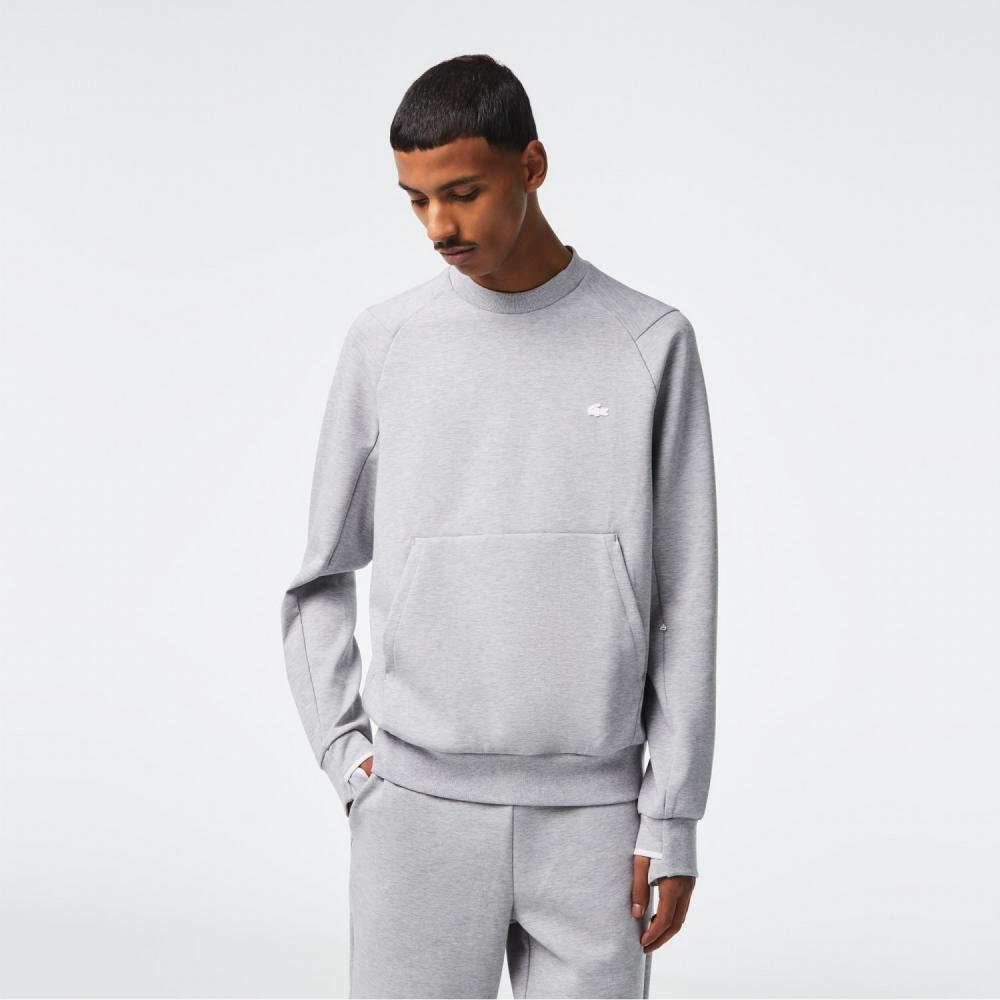 

Мужская футболка LACOSTE ACTIVE с круглым вырезом, меланжевая, серая