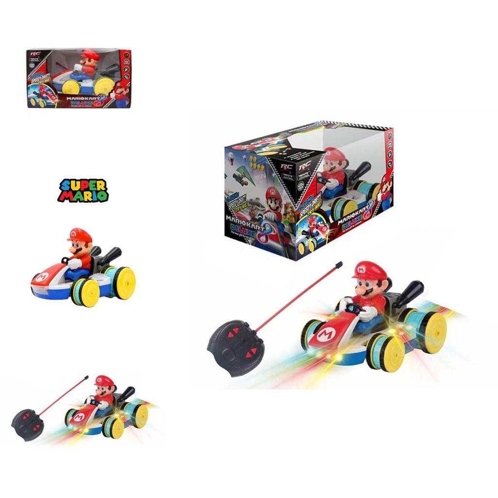 Mario Remote Control Car Cool Stunt Vehicle With Lights And Music Super Mario Kart Toy Plastic)