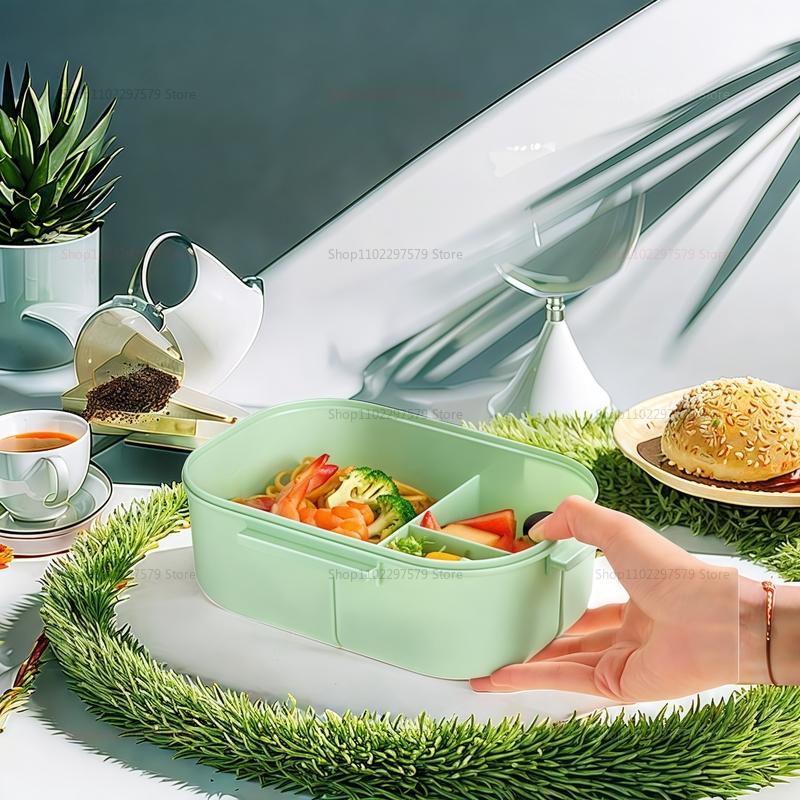 Sealed Double Layer Leak Proof Bento Lunch Box with Cutlery Microwave Safe Food Container for Kids Adults Kitchen Accessories