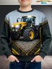 Cooler 3D-Traktor-Aufdruck Kinderkleidung Jungen Sweatshirt Langarm Mode Kinder Herbst Hoodie Outdoor Aktive Kinderkleidung