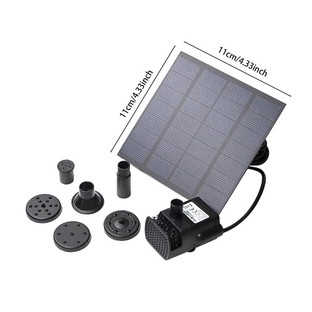 Solar Water Pump Solar Water Sprayer Multifunctional Mini Solar Pump with 6 Nozzles DIY Solar Fountain Kit for Garden Accessory