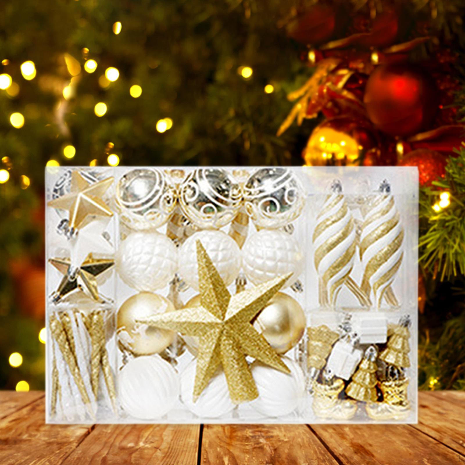 

88 Pieces Christmas Decoration Ornament Decorative Ornaments for Farmhouse золотий