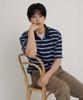 Binpolmen Heritage Club Striped Collared T-Shirt Navy