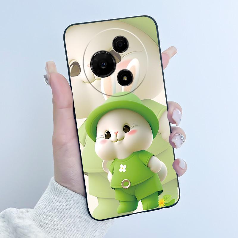 For TCL 60 NxtPaper 4G T626K / 60 SE NxtPaper 5G Casing Cute Love Rabbit Funny Black Soft Silicone Phone Case Shockproof Cover